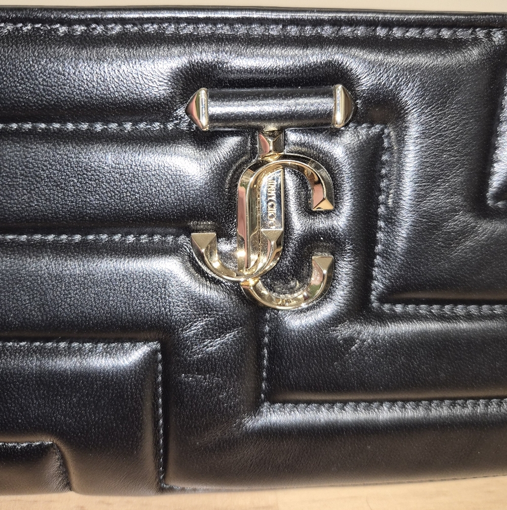 Jimmy Choo Black Quilted Leather Shoulder Bag - Picture 3 of 5